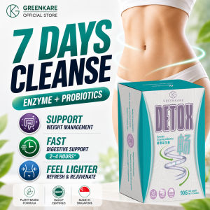 GreenKare Detox Probiotics | 7 Days Gut Cleanse | Relieve Constipation & Bloating | Digestive Health | Weight Management | 15 Sachets