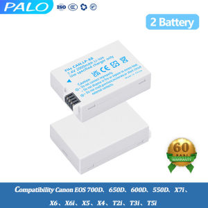 PALO Baterai LP-E8 Battery LPE8 charger for Canon 550D 600D 650D 700D X4 X5 X6i X7i T2i T3i T5i