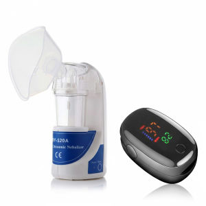 Bundle MY-520A Portable Ultrasonic Nebulizer With Medical Fingertip Pulse Oximeter Portable (SMH-01)
