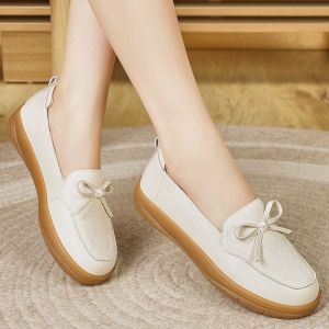 Mẫu Mới Trung Niên Và Người Cao Tuổi Flat Bottom Anti-Slip Một Chân Đi Giải Trí Mẹ Anti-Slip Soft Bottom Soft Face Giày Nữ