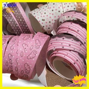 XINGK Sweet Pink Brown Strawberry Tape Flash Sand Hand Account Decorative Tape Collage Planner DIY School Stationary Sticker Gift