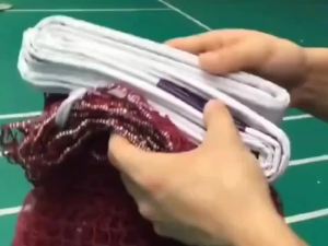 ตาข่ายแบดมินตันมาตรฐานสำหรับการแข่งขันตาข่ายแบดมินตันในร่มกลางแจ้งกระเป๋าถือแบบพกพาขายส่งตาข่ายแบดมินตัน