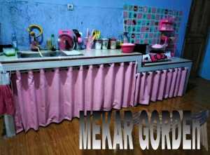 Gorden Kolong Dapur Aesthetic model smokring terbaru Hordeng Wastapel minimalis cantik