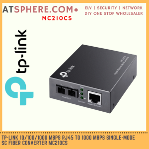 TP-LINK Tplink Gigabit 10/100/1000Mbps Single Mode Media Converter RJ45 Ethernet LAN Port to SC Fiber Port TX RX MC210CS