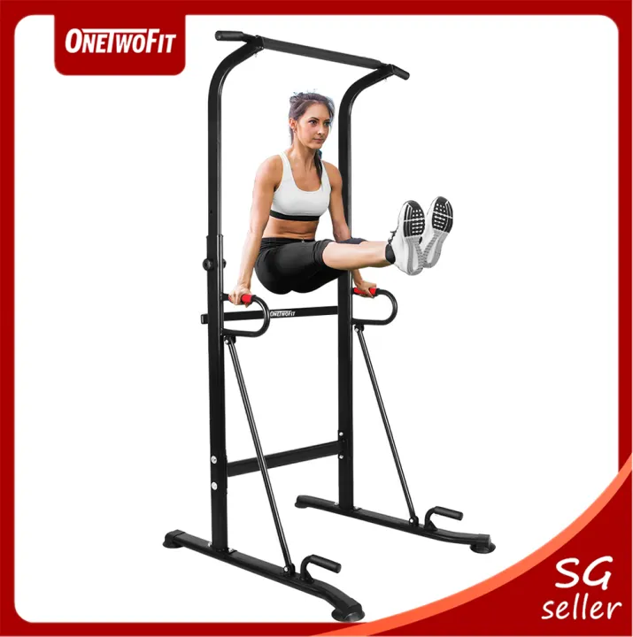 OneTwoFit Adjustable Pull Up Bar Station Power Tower Home Gym Exercise Dip Station OT130 Lazada Singapore