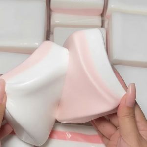 ZGNAY STUDIO Màu hồng Đồ chơi bóp hình bánh gạo dẻo Phục hồi chậm Hai Đồ chơi bóp hình bánh mì Đồ chơi cảm giác giác quan Đồ chơi thư giãn Đồ chơi cảm giác giác quan Giảm lo âu