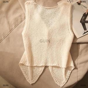 🎈🎀【Low price】GUIN Summer Women Fashion Solid Color Chic Buttons V-neck Sleeveless Knitted Camisole