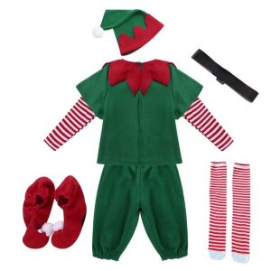 Santa Claus Costume For Kids 110-170CM Parent-Child Christmas Costume Elf Costume For Kids Christmas Costumes For Kids Girl/Boy Outfit New Year Party