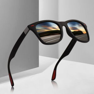 FNCXGE Hot Sale Polarized Sunglasses Men Women Classic Square Plastic Driving Sun Glasses Male Fashion Black Shades UV400