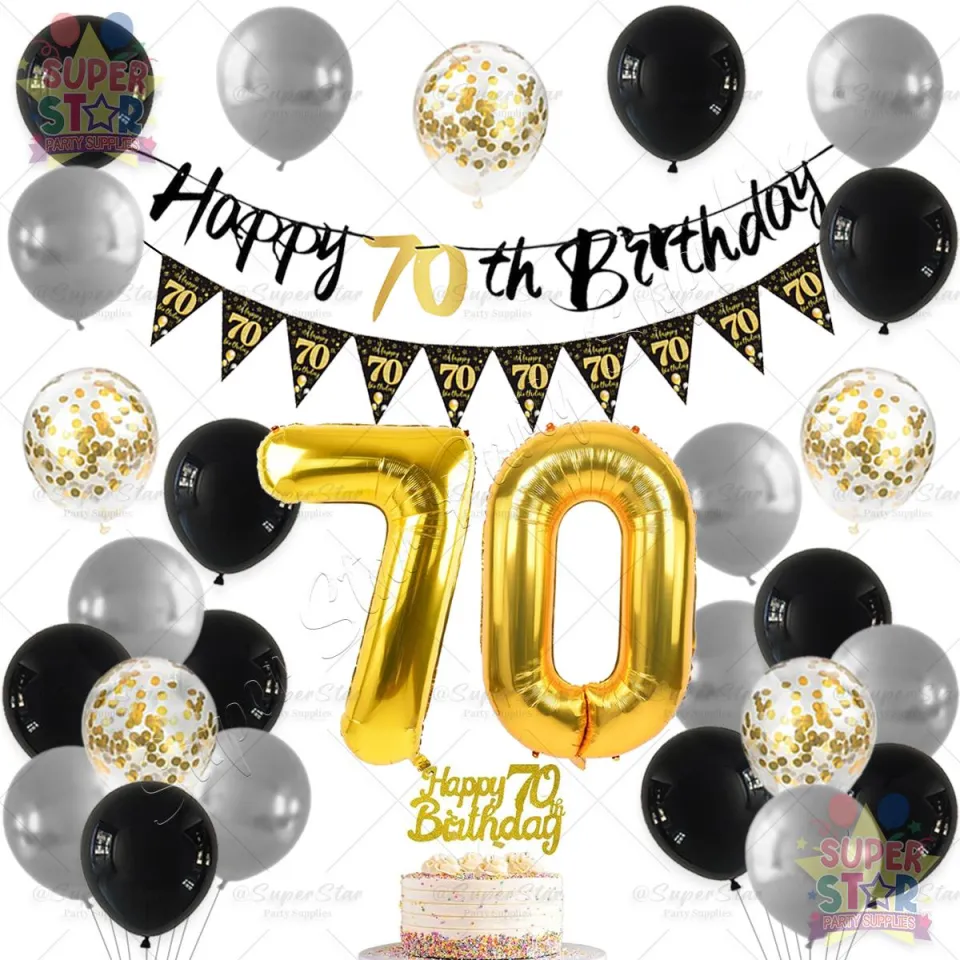 Happy 60 70th Birthday Decoration Set 32