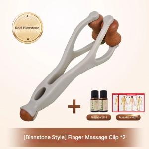 Finger massager with Bianstone rollers massages and clamps for hand joints and meridians helps to thin and lengthen fingers and is a magical tool for scraping fingers.