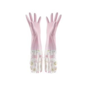 Latex Long Gloves Dishwashing Gloves Laundry Kitchen Cleaning Waterproof Thick Latex Rubber Gloves