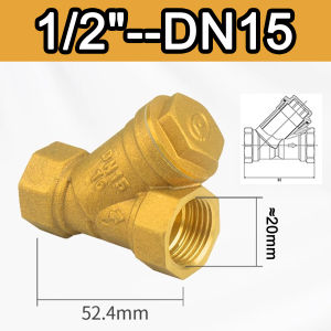 1/2 3/4 1 Inch Thread Y Shaped Copper Strainer Filter Valve DN15/20/25 Water Piping Fittings Brass