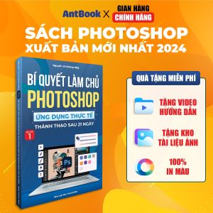 Sách Photoshop Xuất Bản Chính Hãng Cho Người Mới Bắt Đầu In Màu Có Tặng Kèm Video Hướng Dẫn + Kho Tài Liệu Thực Hành