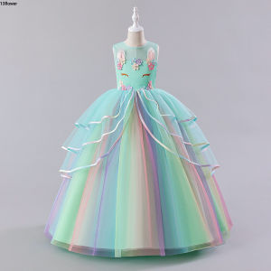 🌲 พร้อมส่ง🇨🇷 ชุดยูนิคอร์น ชุดโพนี่ สีรุ้ง สไตล์เจ้าหญิง no.u01