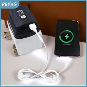 PkYeG 1PCS cho 18V Li-ion pin trường hợp adapter kép USB cổng điện ngân hàng điện sạc điện thoại LED làm việc ánh sáng chuyển đổi đèn Pin
