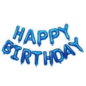 Happy Birthday Letter Set 16Inch Balloons Banner Mylar Foil Letters | Inflatable Party Decor and Event Decorations for Kids and Adults | Reusable Ecofriendly Fun