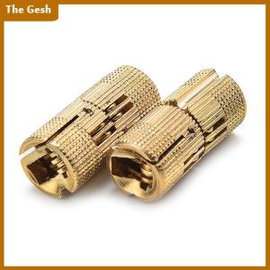 [The Gesh] บานพับทองเหลืองทองแดงสำหรับเฟอร์นิเจอร์8-24มม. บานพับประตูแบบซ่อนทรงกระบอกสำหรับกล่องของขวัญ