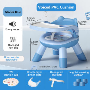COCOBB 2 in1 Multi-Function Portable Childrens Dining Chair With Safety Belt Non-Slip Belt Music Feeding Chair