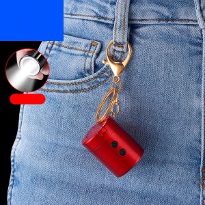 Móc Khóa Đa Năng Bật Lửa Điện Hồng Ngoại/Đèn Pin Mini Sạc Nhanh Tiện Lợi