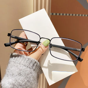 A-G 2 trong 1 ánh sáng màu xám nâu ống kính chống bức xạ kính mắt đọc sách cho nam giới bán ban đầu tr90 kim loại vuông ngoài trời chống tia cực tím thời trang đơn giản nam cổ điển kính đọc sách với lớp nhật bản g500