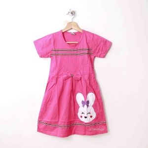Baju Pakaian Anak Cewek Perempuan Dress Usia Tanggung Umur 5 6 7 8 Tahun Bordir Rabbit
