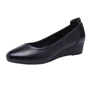 【Ready Stock】Fashion soft leather Martens womens shoes with thick heel 4cm short boots mother shoes