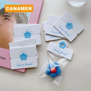 【CANAMEK】 100pcs Lot Foldable Packaging Paper Cards Colorful Flowers Cards For Handmade Jewelry Retail Hang Tag Flowers Display Cardboard