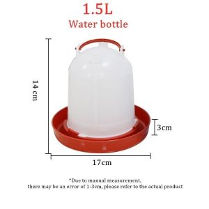 Automatic Chicken Poultry Feeder Drinker Adjustable Plastic Food Water Dispenser Durable Farm