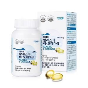 ATOMY Alaska E-Omega 3 Fish Oil 550mg×180capsule Contains EPA 、DHA and vitamin-E (99g)