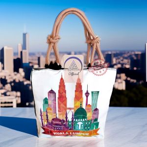 ALVYSTREET | Grosir Tas Totebag Wanita Model Tali Sumbu Kepang Motif Kuala Lumpur Malaysia Terbaru