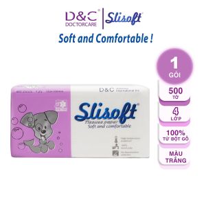 Giấy ăn Slisoft Trắng tự nhiên đa năng thân thiện môi trường giấy ăn rút không chất tẩy trắng an toàn cho cả gia đình