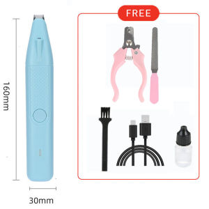 5PCS/Set Dog Trimmer for Grooming with LED Rechargeable Pet Dog Paw Trimmer Razor for Dog Cat Mute