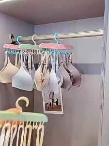 Multifunctional Drying Rack Underwear Storage Rack Vest Sling Hanger Storage Handy Tool Household Dormitory Hook Wave Can Hang Wall Rack多功能晾衣架内衣收纳架背心吊带衣架收纳工具家居宿舍挂钩波浪挂墙架