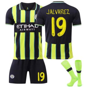 AE2425 Manchester City away Champions League football jersey Haaland 9 Fodens jersey 47 Alvarez 19 Mens suit