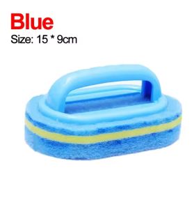 แปรงฟองน้ํา ทําความสะอาดหม้อ กระทะ กระเบื้อง อเนกประสงค์ หนา สามชั้น พร้อมด้ามจับ 1 ชิ้น