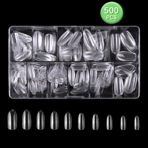 500 Đầu Móng Tay Giả Trong Suốt Cho Móng Tay Giả Thiết Kế Nối Dài
