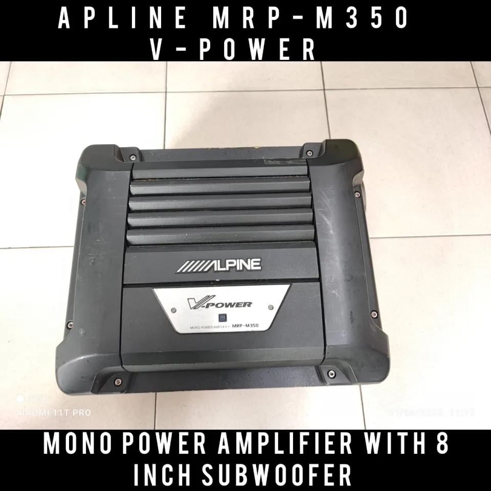 カーオーディオ ALPINE V-POWER MRP-M350 SWD-2000 送料込み アンプ付サブウーファー ALPINE SWD-2000 MRP-350