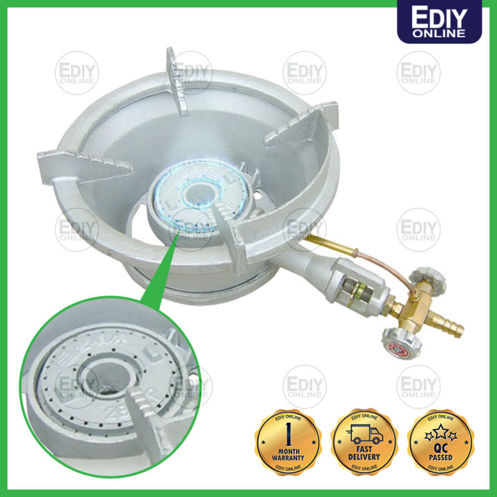 Leaderware 9" High Pressure Propane Burner - 83,300 BTU, Automatic Ignition, Cast Iron