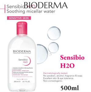 Bioderma Cleansing Water 500ml Micellar Water Sensibio H2O 500ml Make-Up Removing Solution Sensitive Skin EXP:2028