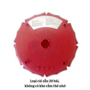 Máy niệm Phật Năng lượng mặt trời hình hoa sen có sẵn 20 bài/hỗ trợ thẻ nhớ