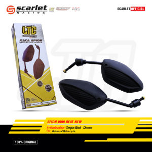 Scarlet LTC - Kaca Spion TG 1908 Beat Carbon Tangkai Black & Chrome Honda Yamaha Suzuki