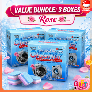 🏅SinCare 【Bundle of 3】Washing Machine Cleaner Genuine Original High Efficiency Cleaner 3Boxes x 12pcs (36pcs) > laundry