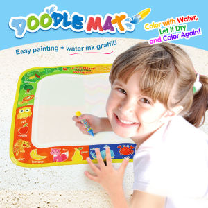 Magic Water Drawing Cloth Board with Painting Pen Water Doodle Mat for Children Kids Education Drawing Toy Birthday Gift