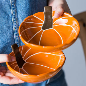 OMK Creative Design Ceramic Salad Plate Pumpkin shaped dinner plate