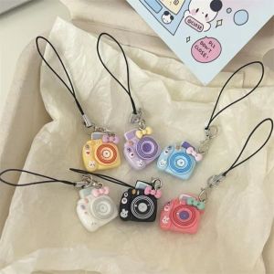 CREATIVE PAVILION รีซิน สายคล้องกุญแจ ขนาดเล็ก แมคคารอนสี โซ่กุญแจสำหรับผู้หญิง น่ารัก ทำเอง จี้กล้อง สำหรับผู้หญิง