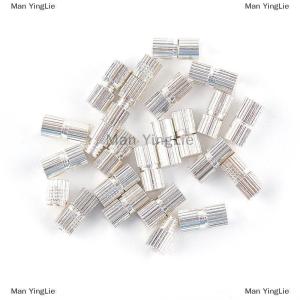 [COD] Man YingLie 50pc Rhodium Screw Clasps Necklace Bracelet Jewelry Making Connector Diy Finding