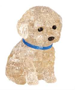 Jigsaw 3D Crystal Puzzle Apricot Toy Poodle Gift