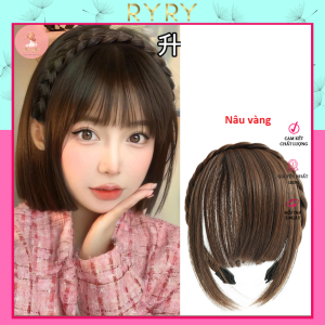Băng Đô Bím Tóc Giả Mái Ngố Sợi Tơ Có Răng Xinh Xắn Phong Cách Hàn Quốc Cho Nữ
