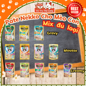 [Combo 12 gói ] Pate cho mèo Thức ăn cho mèo Nekko dành cho mèo mọi độ tuổi 70g hương vị thơm ngon bổ sung dưỡng chất sản xuất tại Thái Lan